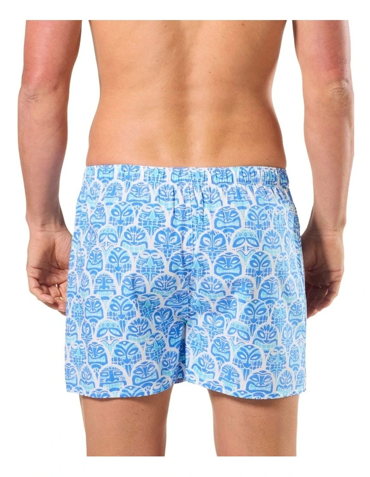 Ice Cold Tikis Bamboo Boxer Shorts in Blue image 2