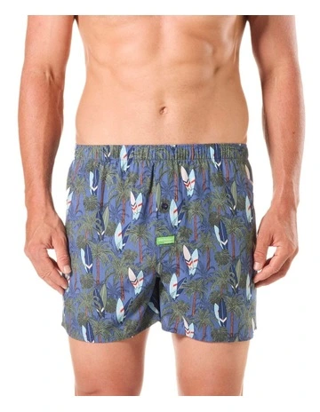 Palm Boards Bamboo Boxer Shorts in Denim