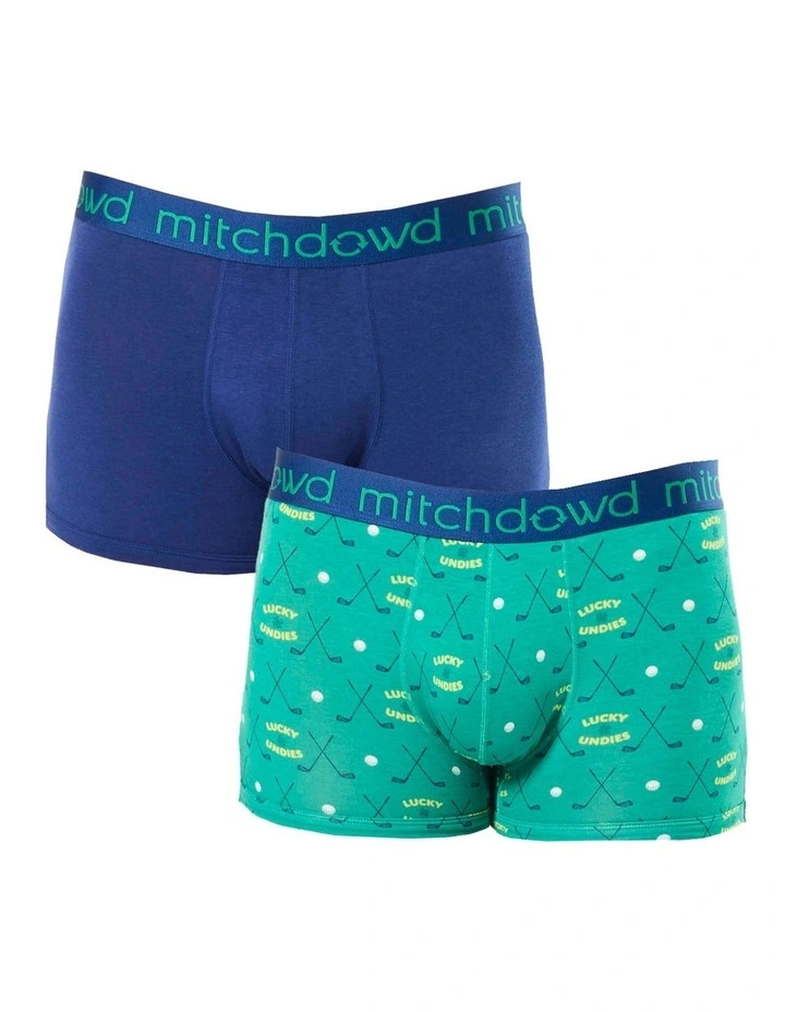 Lucky Bamboo Trunks Pack Of 2 in Multi image 1