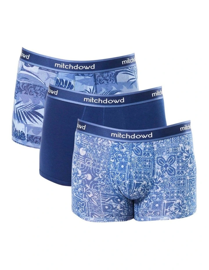 Gone Fishing Trunks 3 Pack in Blue image 1