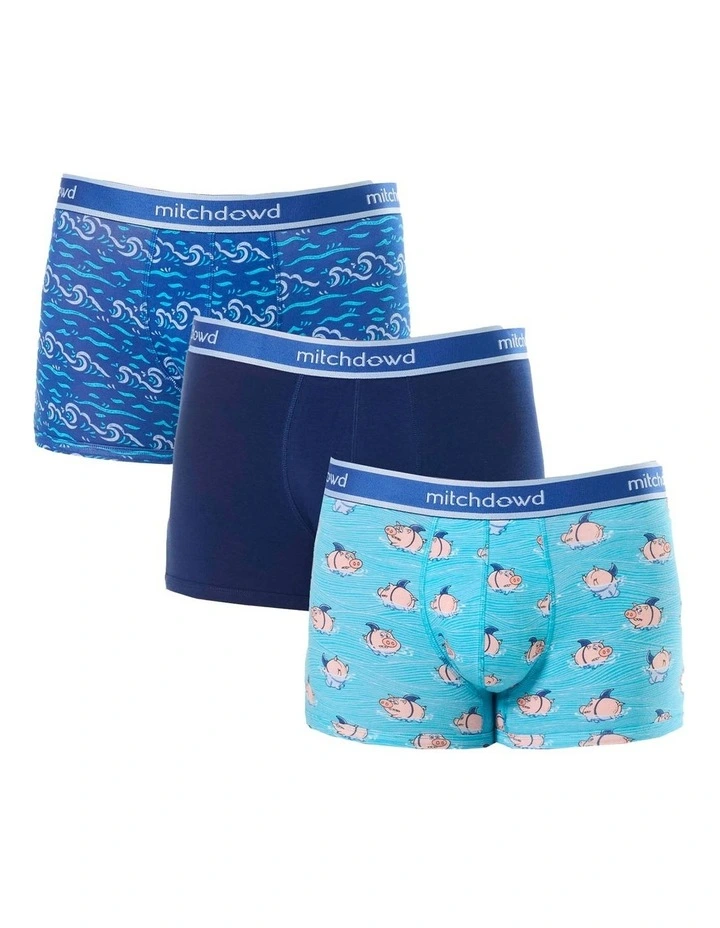 3 Pack Shark Fin Trunks image 1