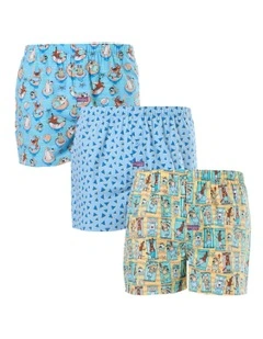 Sunbaked Dawgs Woven Boxershorts 3 Pack in Multi