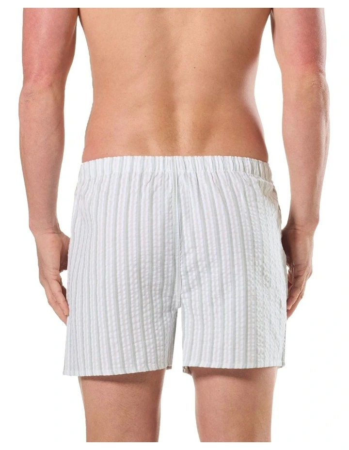 3 Pack Seersucker Neutral Stripes Woven Boxershorts image 3
