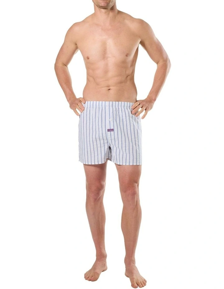 3 Pack Seersucker Neutral Stripes Woven Boxershorts image 5