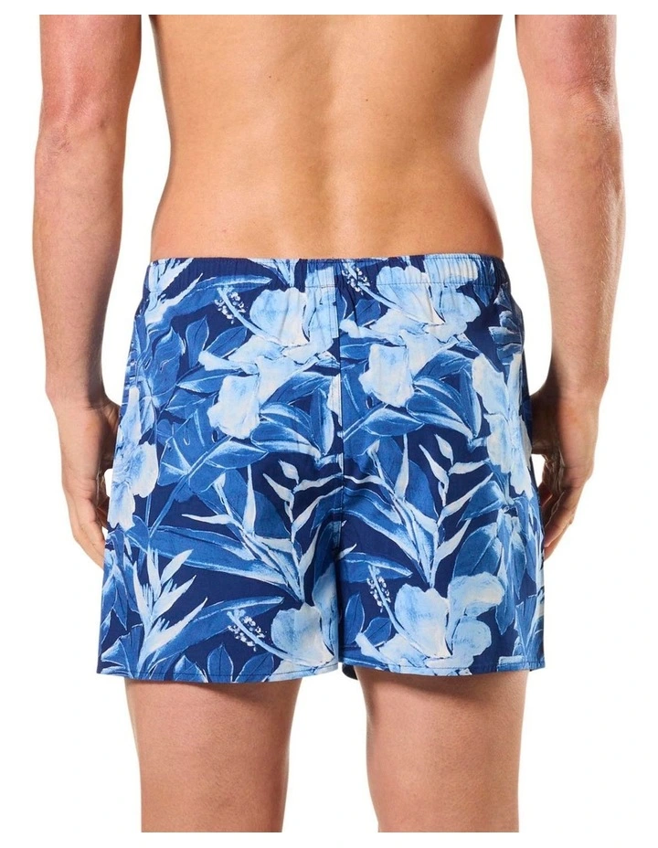 Painted Tropical Bamboo Boxer Short in Blue image 2