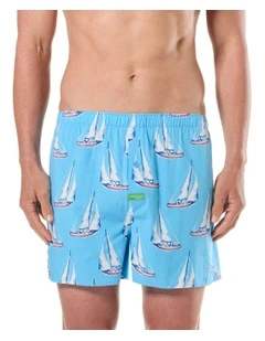 Sailing Bamboo Boxer Short in Blue