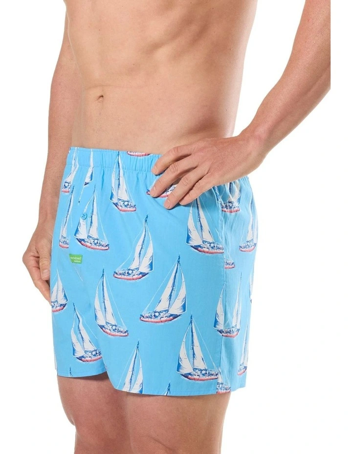 Sailing Bamboo Boxer Short in Blue image 3