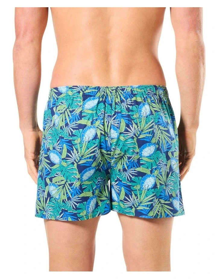 Turtle Tropics Cotton Woven Boxershort in Multi image 2