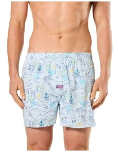 Vacay Mode Cotton Boxer Short in Multi