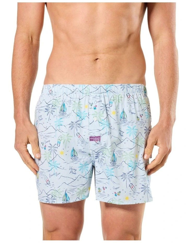 Vacay Mode Cotton Boxer Short in Multi image 1