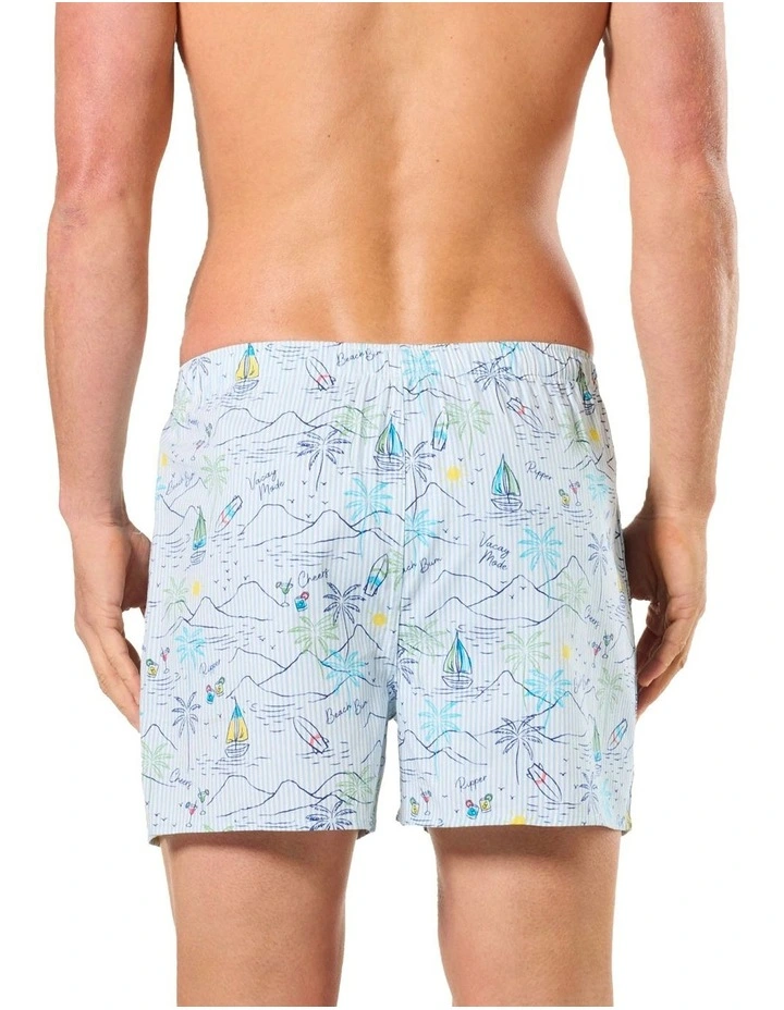 Vacay Mode Cotton Boxer Short in Multi image 2