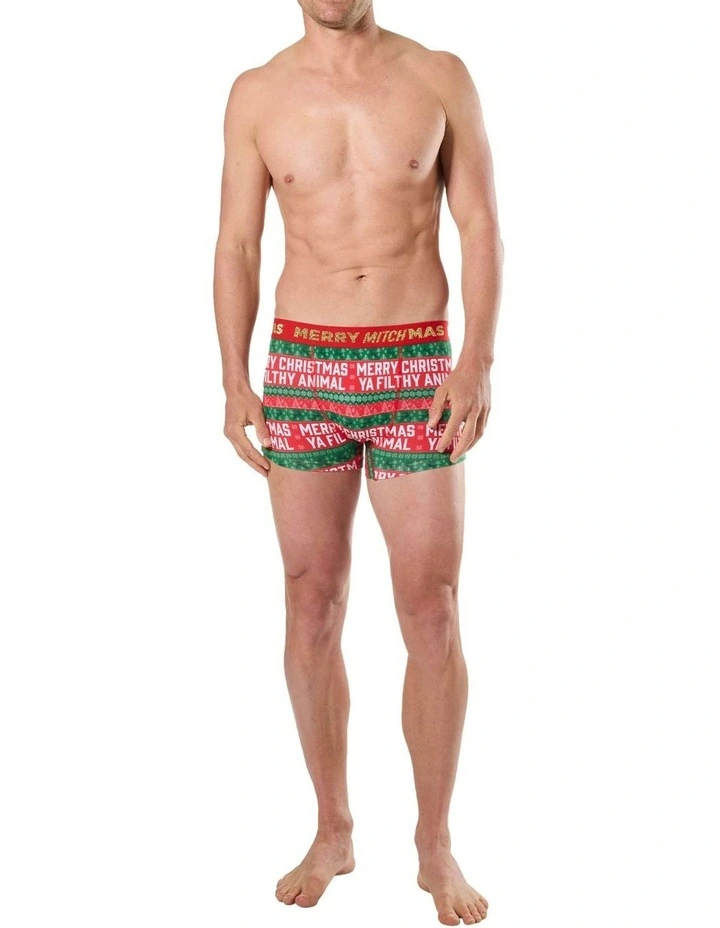Filthy Animal Christmas Trunks in Red image 4
