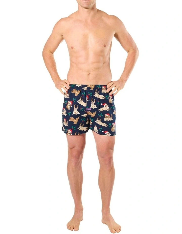 Christmas Dogs Cotton Boxershort in Blue image 4