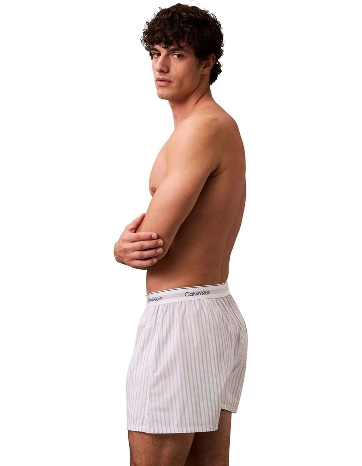 Cotton Poplin Boxer in Steady Stripe image 2