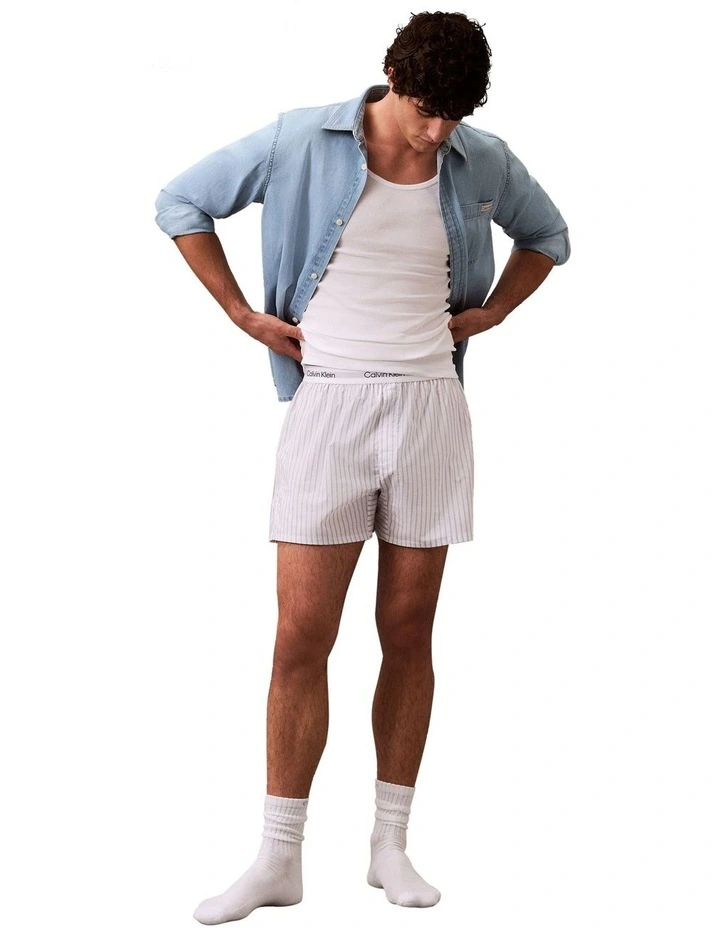 Cotton Poplin Boxer in Steady Stripe image 4