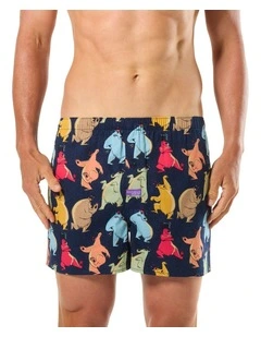 Dance Cotton Woven Boxer in Black