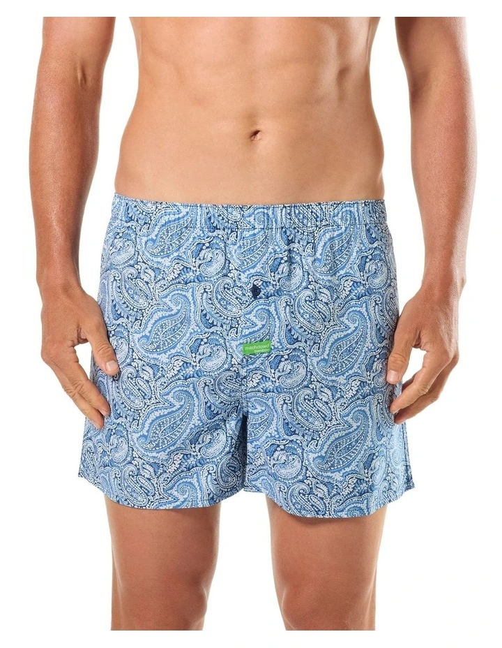 Paisley Hero Bamboo Boxer in Blue image 1