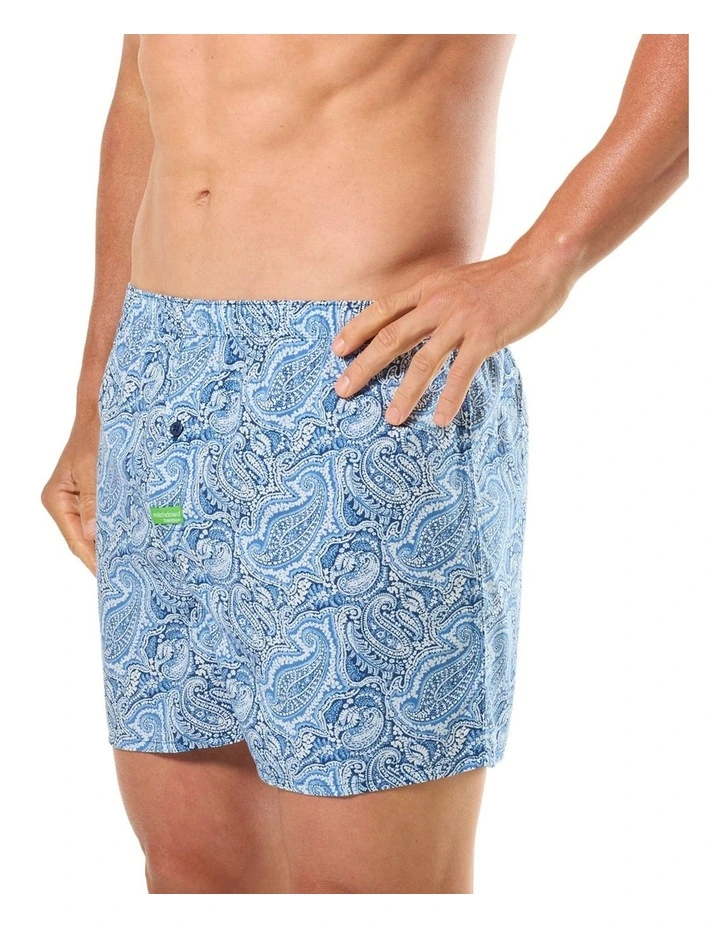 Paisley Hero Bamboo Boxer in Blue image 3