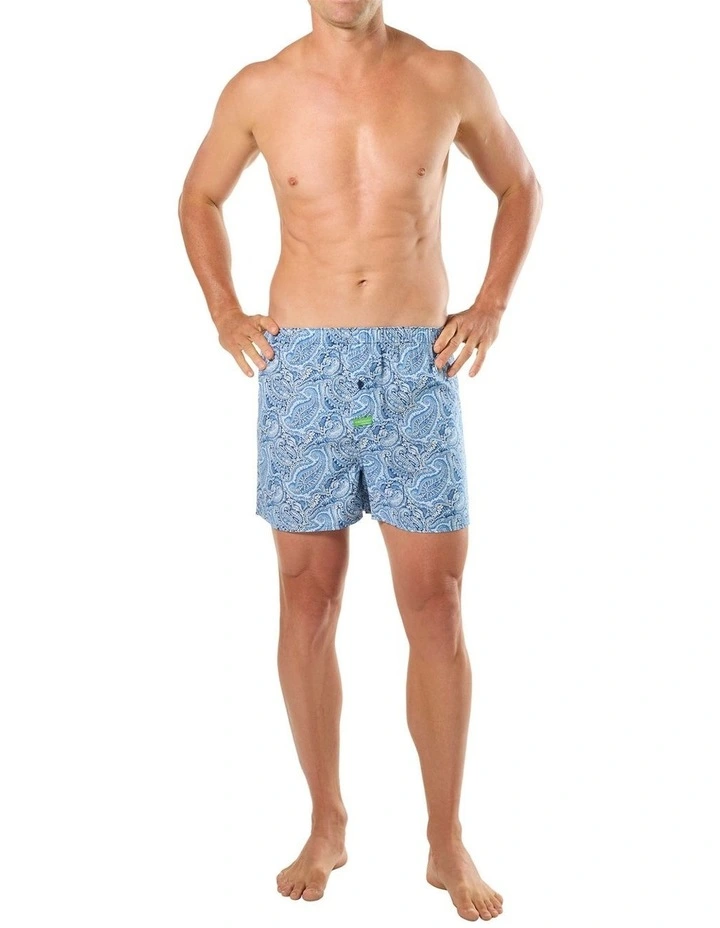 Paisley Hero Bamboo Boxer in Blue image 4