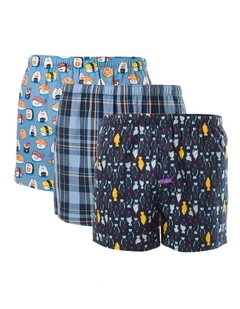 Kawaii Sushi Boxers 3 Pack in Multi