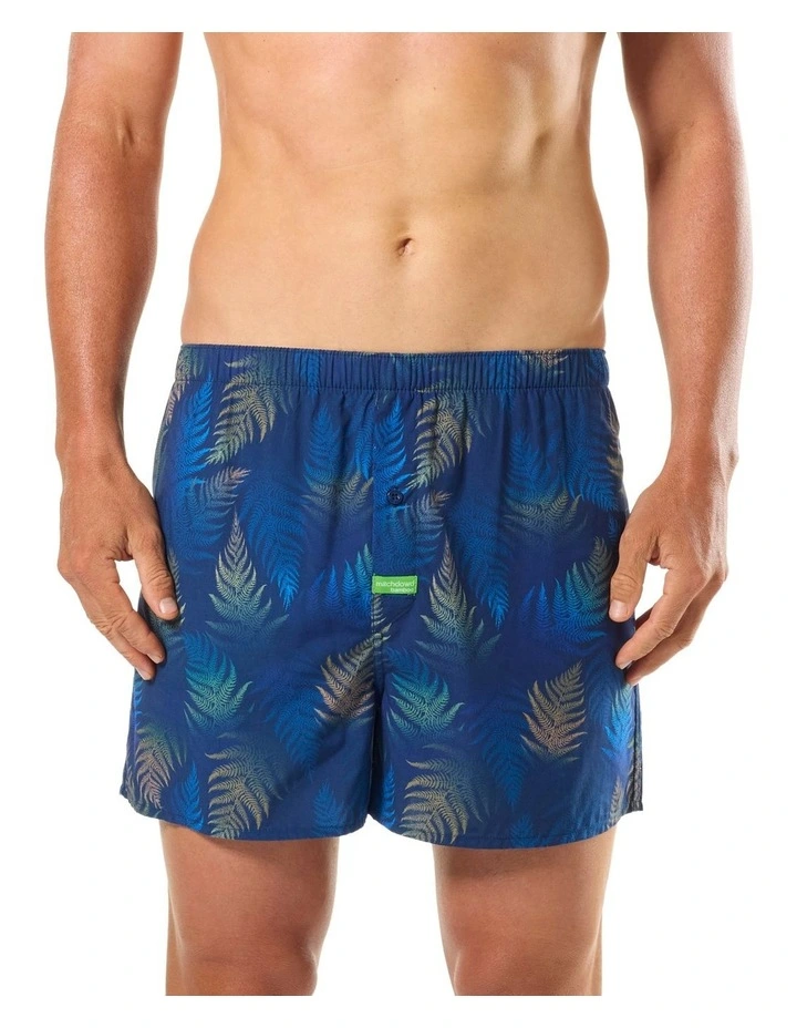 Fern Forest Bamboo Woven Boxer in Blue image 1