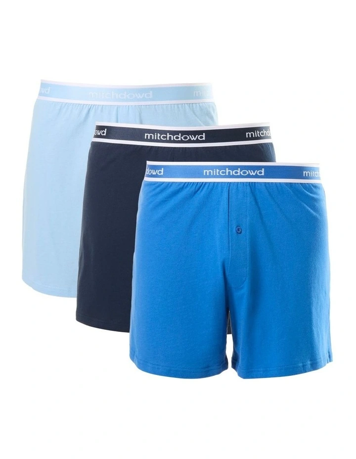 Loose Fit Knit Boxers 3 Pack in Multi image 1