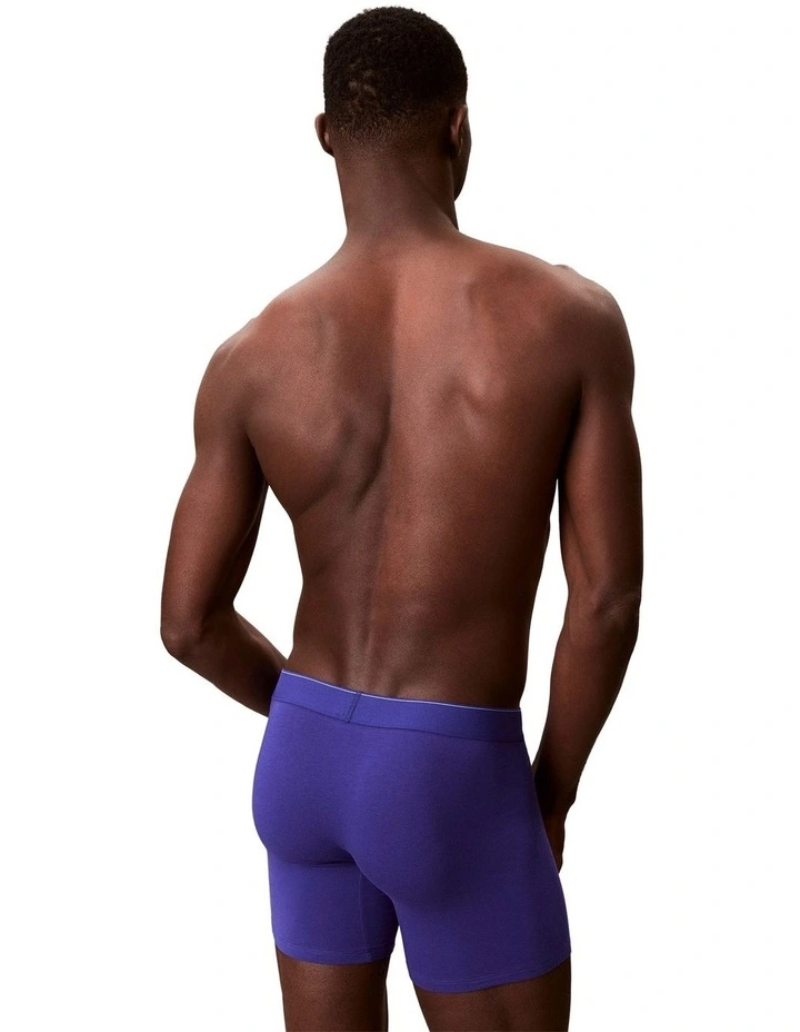 Graphic Monogram Cotton Stretch Boxer Brief 3 Pack in Multi image 3