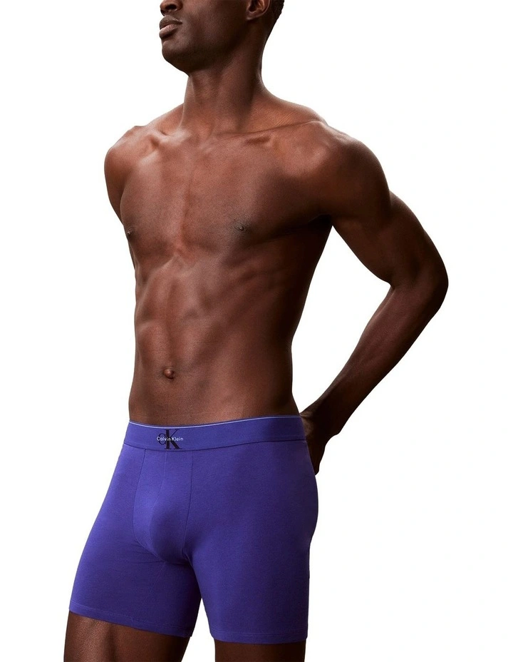 Graphic Monogram Cotton Stretch Boxer Brief 3 Pack in Multi image 4