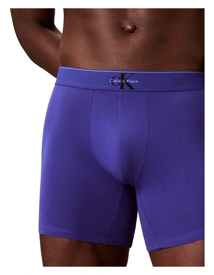 Graphic Monogram Cotton Stretch Boxer Brief 3 Pack in Multi image 6