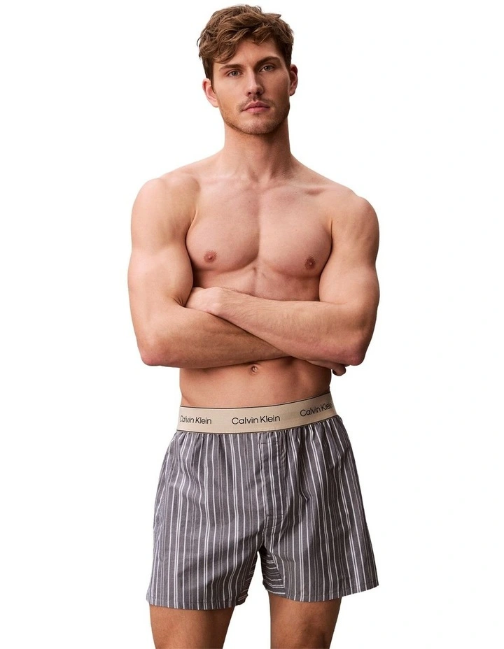 Cotton Poplin Boxers in Multi image 1