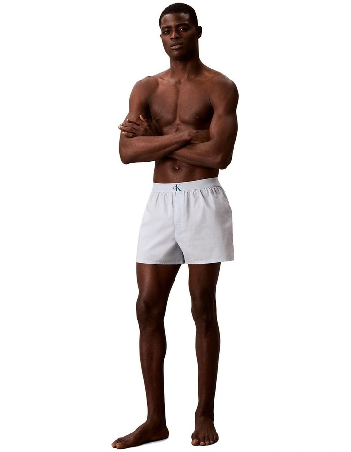 Monogram Logo Slim Boxer in Blue image 4