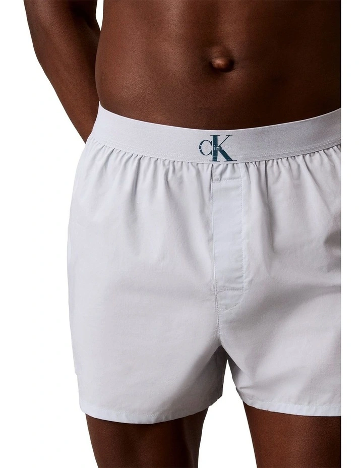 Monogram Logo Slim Boxer in Blue image 5