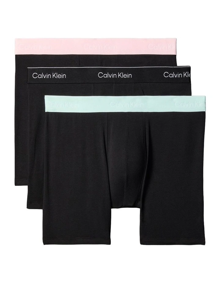 Icon Cotton Stretch Boxer Brief Pack Of 3 in Multi image 1