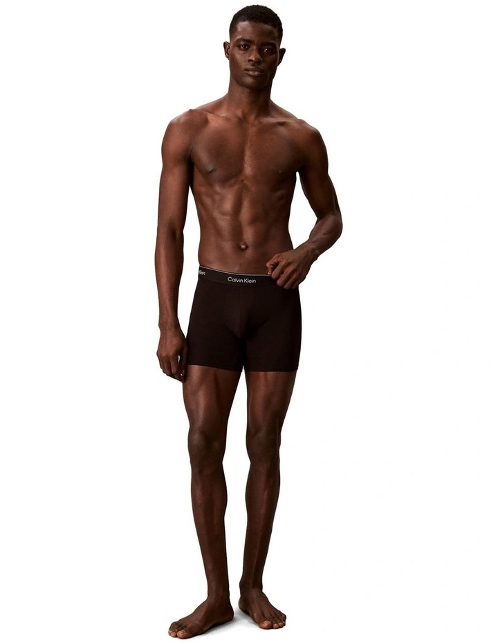 Icon Cotton Stretch Boxer Brief Pack Of 3 in Black image 6