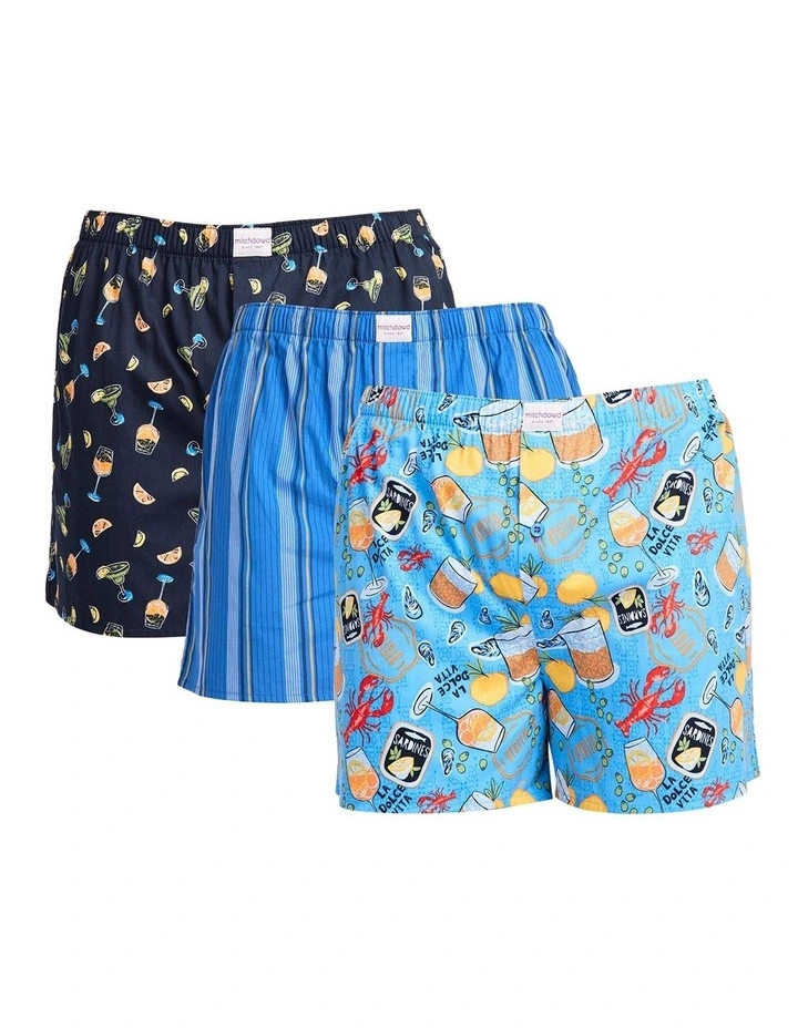 3 Pack La Dolce Vita Cotton Woven Boxers image 1