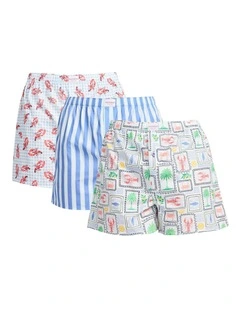 3 Pack Cray Pots Cotton Woven Boxers