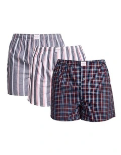 3 Pack Classic Cotton Woven Boxers