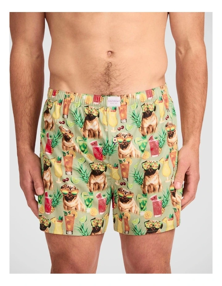 Party Pugs Cotton Woven Boxer image 1