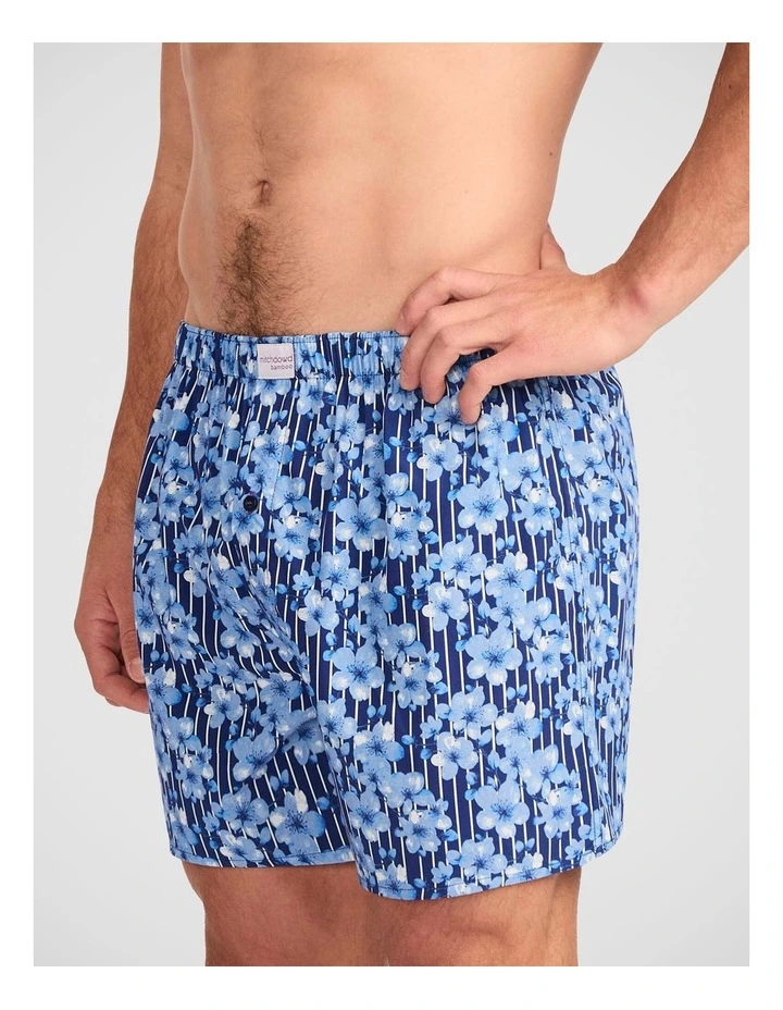 Blossom Blues Bamboo Woven Boxer image 3