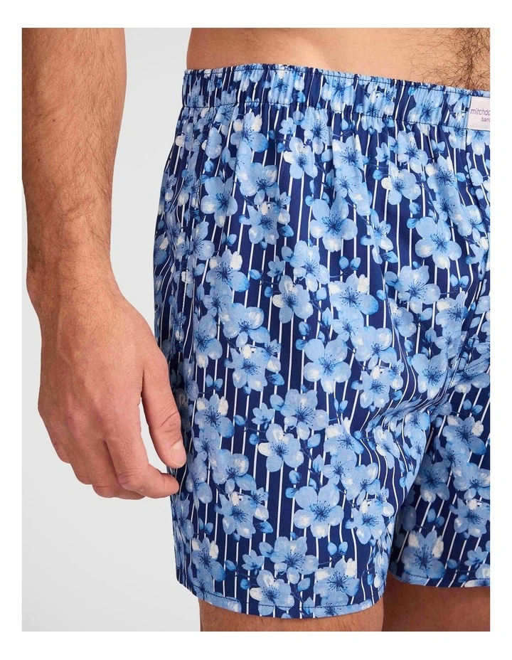 Blossom Blues Bamboo Woven Boxer image 4