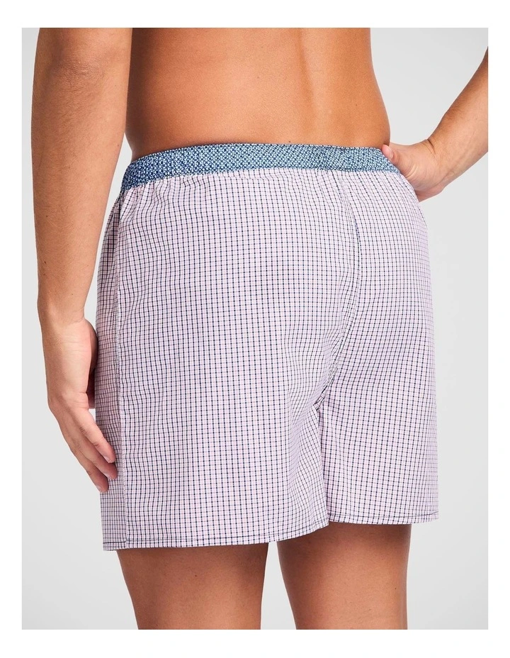 5 Pack Geo Contrast Cotton Woven Boxer image 3