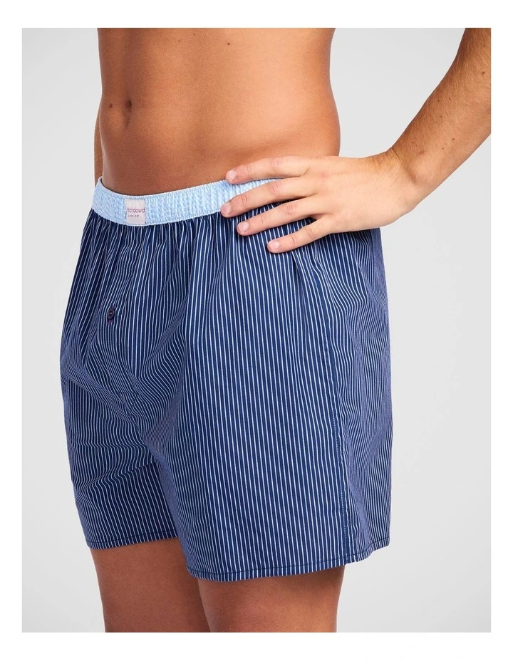 5 Pack Geo Contrast Cotton Woven Boxer image 4