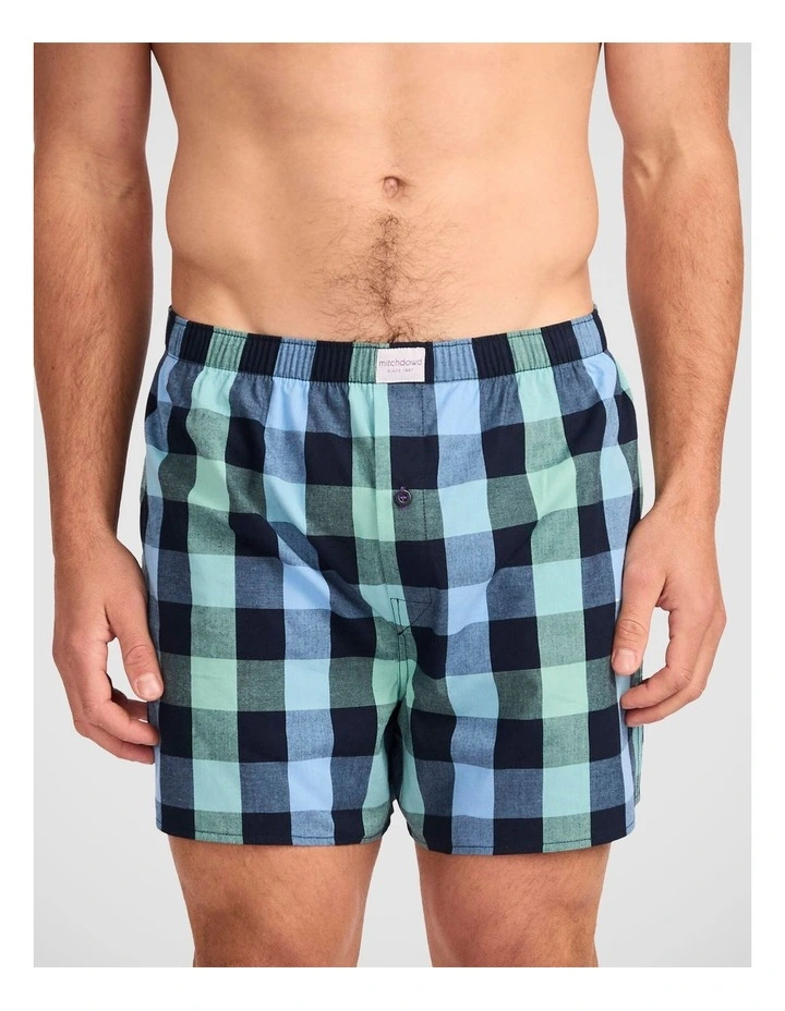 Sun Baked Dogs & Check Woven Boxer 2pk with Embroidered Cap (Boxed Gift Set) image 2