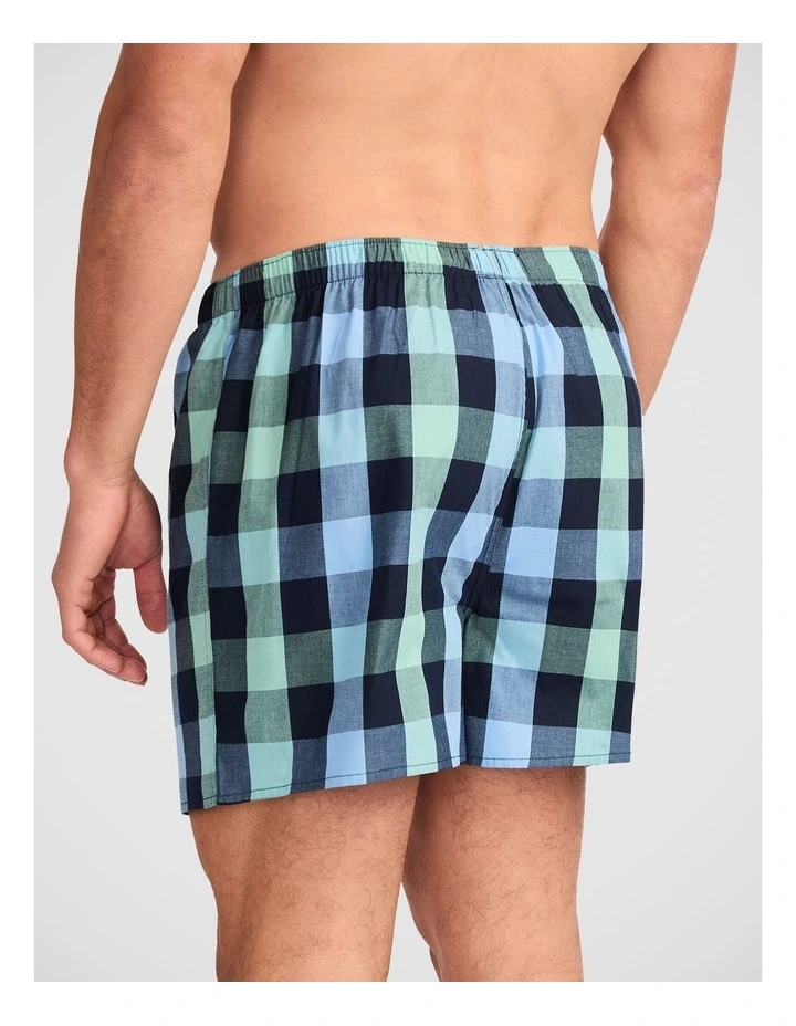 Sun Baked Dogs & Check Woven Boxer 2pk with Embroidered Cap (Boxed Gift Set) image 3