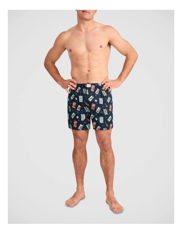 Sun Baked Dogs & Check Woven Boxer 2pk with Embroidered Cap (Boxed Gift Set) image 6