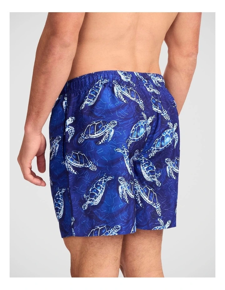 Deep Blue Turtles Swim Short with Microfibre Beach Towel (Boxed Gift Set) image 2
