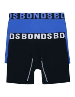 Chafe-Off Trunks 2 Pack in Black/Blue Mel