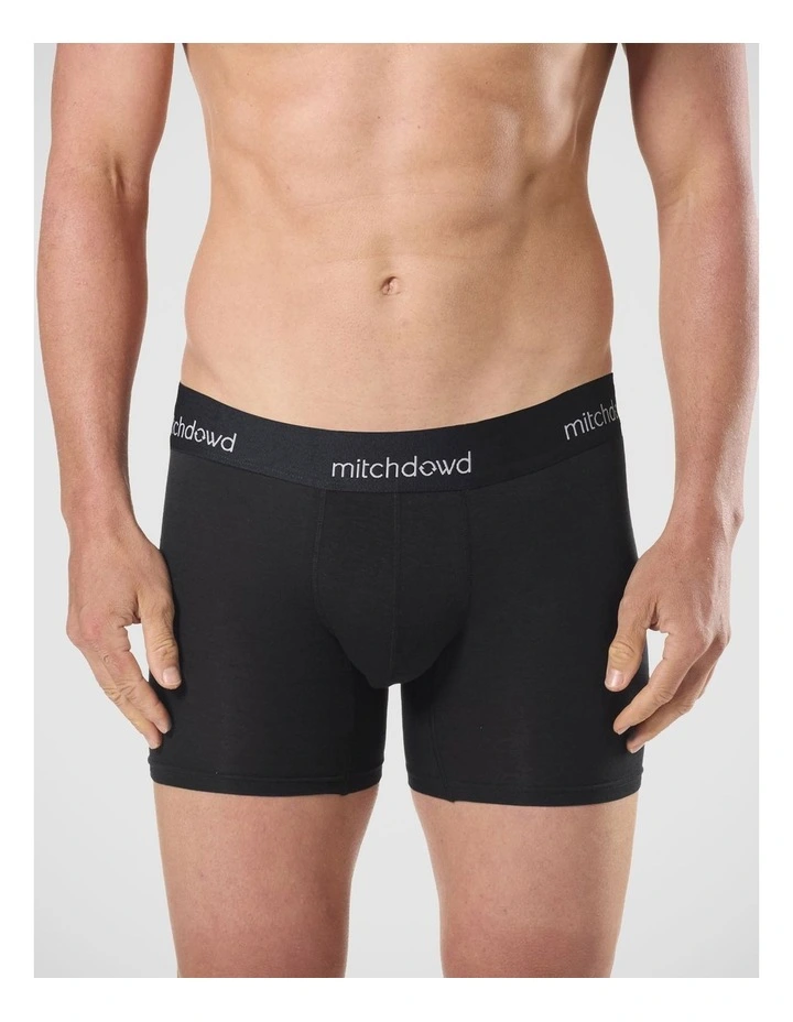 Stretch Cotton Comfort Trunks 3 Pack in Black image 2