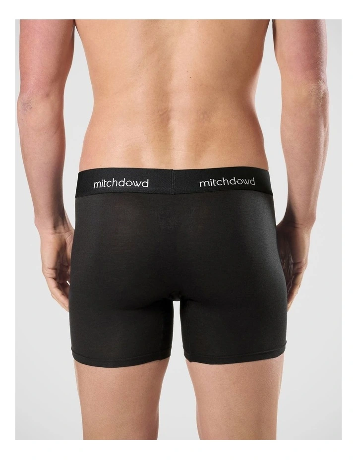 Stretch Cotton Comfort Trunks 3 Pack in Black image 3