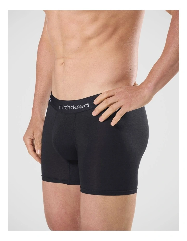 Stretch Cotton Comfort Trunks 3 Pack in Black image 4